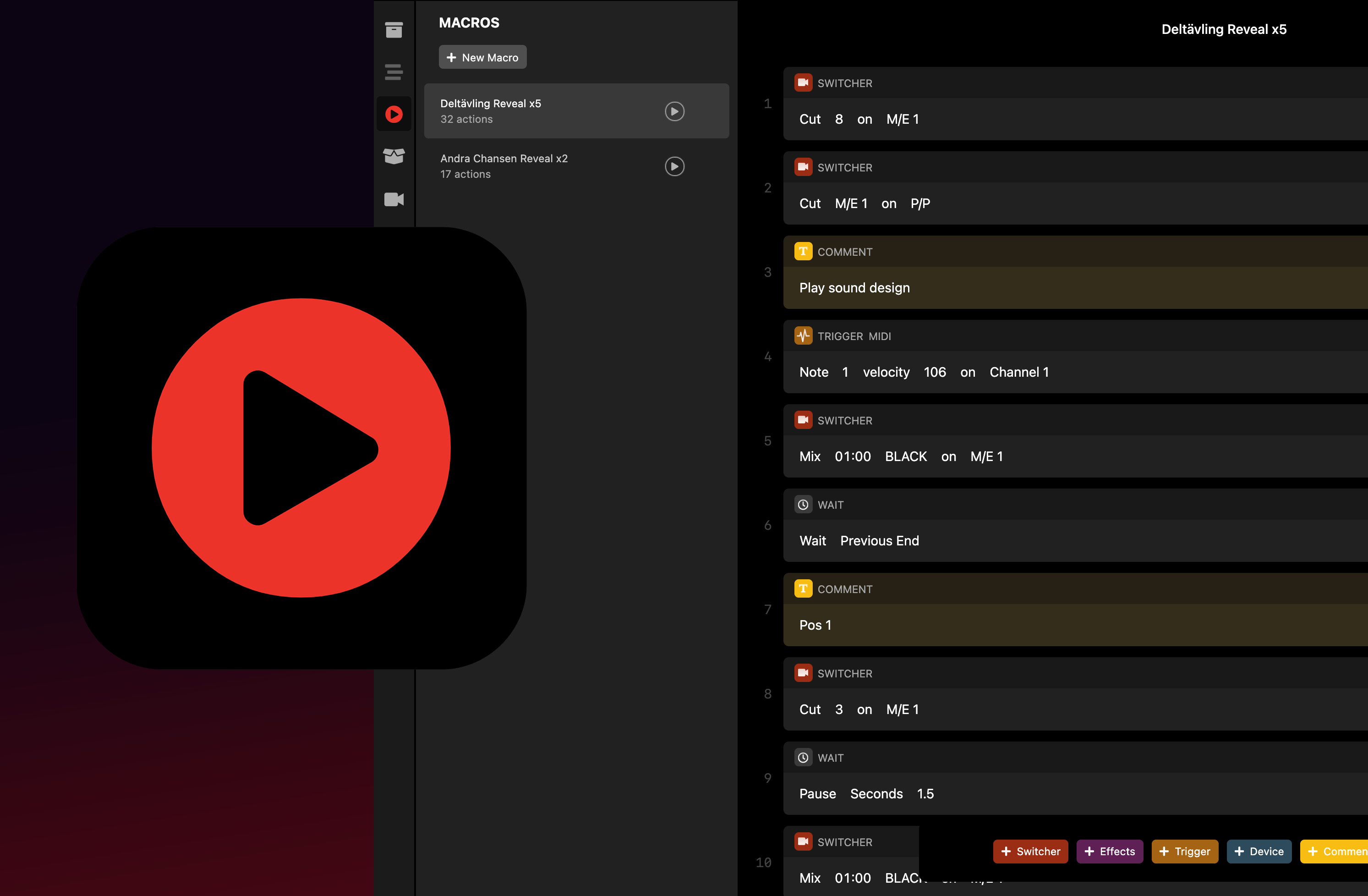 Macros in LiveEdit